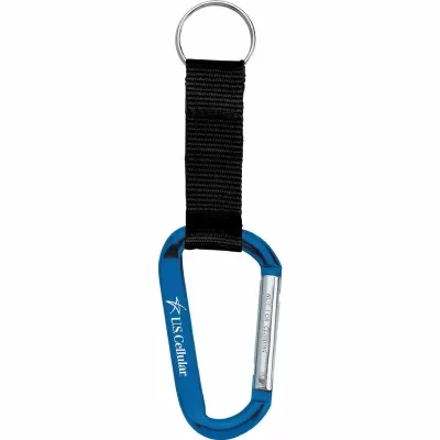 Aluminium Carabiner with Nylon Strap