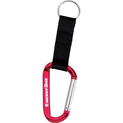 Aluminium Carabiner with Nylon Strap