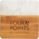 Marble and Bamboo Coaster