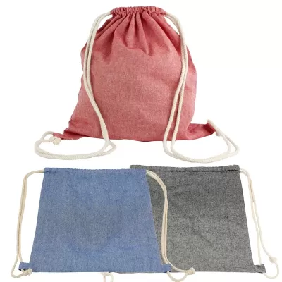 Melange Dyed 10L Custom Cotton Drawstring Bag
