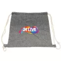 Melange Dyed 10L Custom Cotton Drawstring Bag