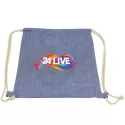 Melange Dyed 10L Custom Cotton Drawstring Bag