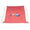 Melange Dyed 10L Custom Cotton Drawstring Bag