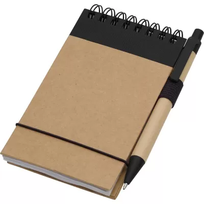 Natural Recycled Cardboard Jotter with Pen