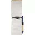Natural Recycled Cardboard Jotter with Pen