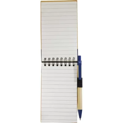 Natural Recycled Cardboard Jotter with Pen