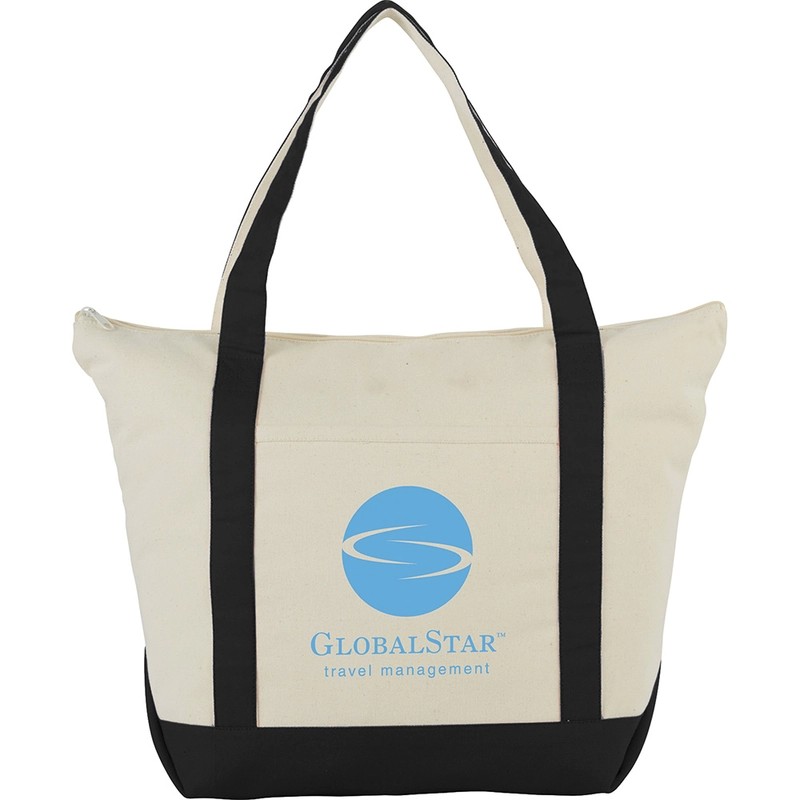 Zippered 37L Cotton Tote Bag
