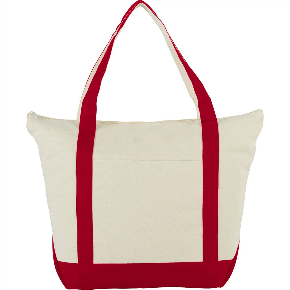 Zippered 37L Cotton Tote Bag