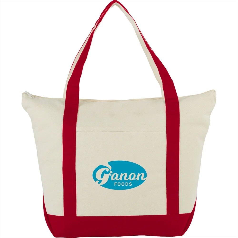 Zippered 37L Cotton Tote Bag
