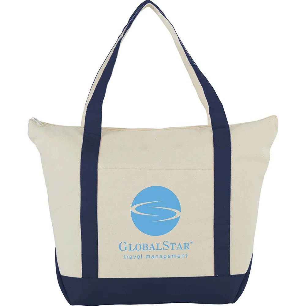 Zippered 37L Cotton Tote Bag