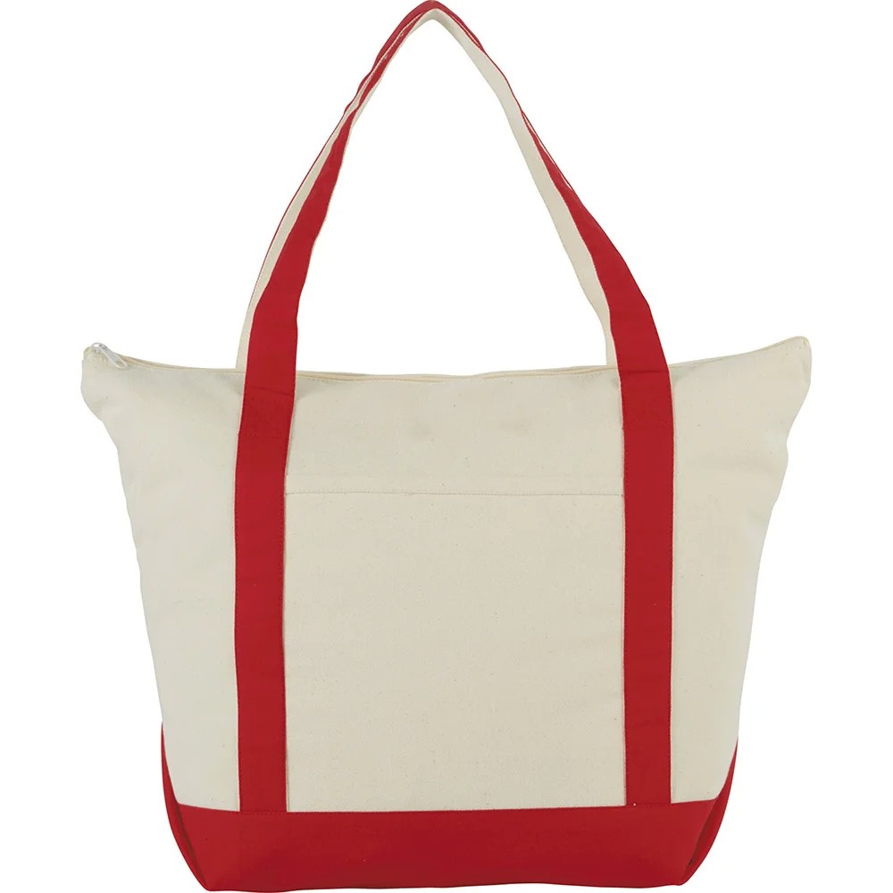 Zippered 37L Cotton Tote Bag