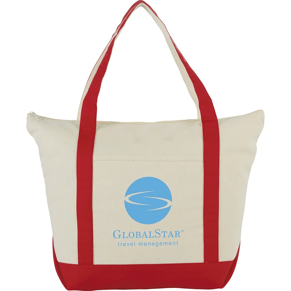 Zippered 37L Cotton Tote Bag