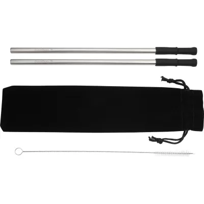 Reusable Stainless Steel Straw Set with Brush