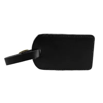 Covered Leather Luggage Tag