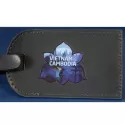 Covered Leather Luggage Tag