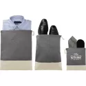 Split Recycled 3 Piece Cotton Travel Pouch Set