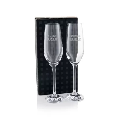 Ariston 205ml Champagne Glass Twin Pack