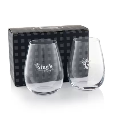 Ariston 550ml Stemless Glass Twin Pack