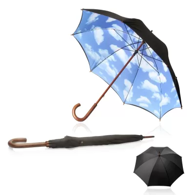 Shelta Blue Sky 58cm Curved Handle Umbrella