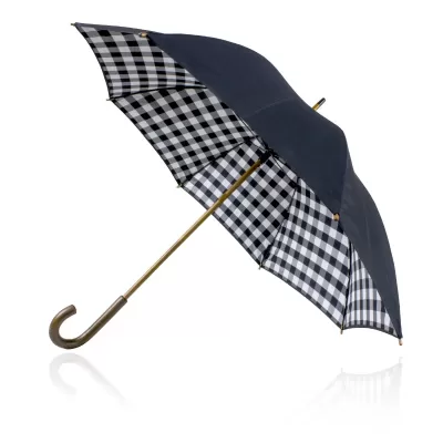 Shelta Black Check 58cm Double Canopy Umbrella