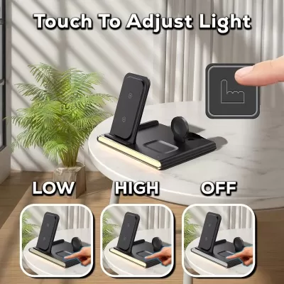 Haines 3-in-1 15W Magnetic Wireless Charger with USB Adaptor