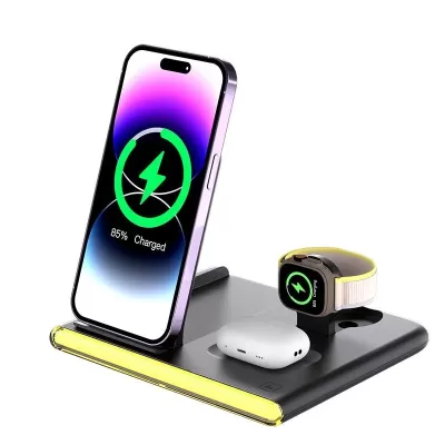 Haines 3-in-1 15W Magnetic Wireless Charger with USB Adaptor