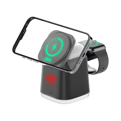 Lamar 4-in-1 15W Magnetic Wireless Charger with Wall Adaptor