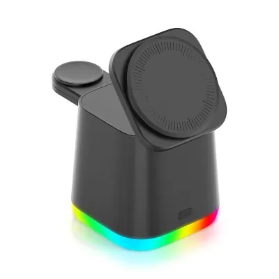 Lamar 4-in-1 15W Magnetic Wireless Charger with Wall Adaptor