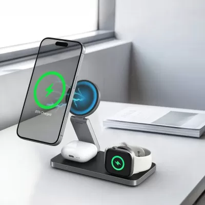 Rodgers 3-in-1 15W Magnetic Wireless Charging Station