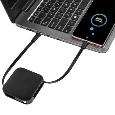 Avola Fast Charging Retractable Cable with Phone Stand