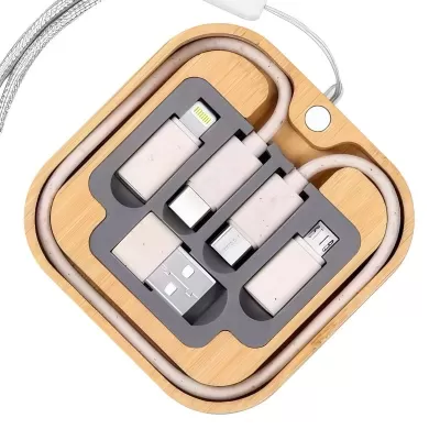 Coburg Pro 15W Bamboo Cable Kit with Wireless Charger