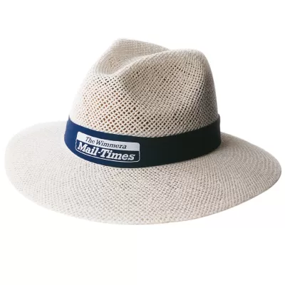branded Madrid Style String Straw Hat - Material under brim, from our range of promotional Straw Hats