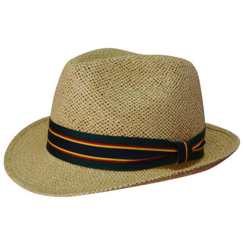 Fedora Style String Straw Hat Branded Promotional Straw Hats 4287HS
