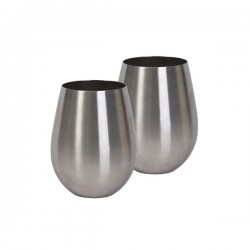 branded Stemless Stainless Steel Wine Glass Set, from our range of promotional Glassware Gift Sets
