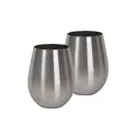 branded Stemless Stainless Steel Wine Glass Set, from our range of promotional Glassware Gift Sets