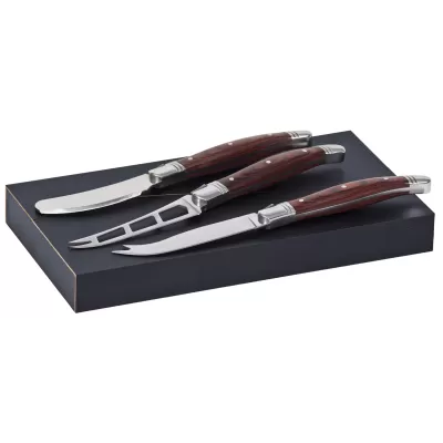 branded Bordeaux Cheese Knife 3 pcs Set, from our range of promotional Cheese Sets