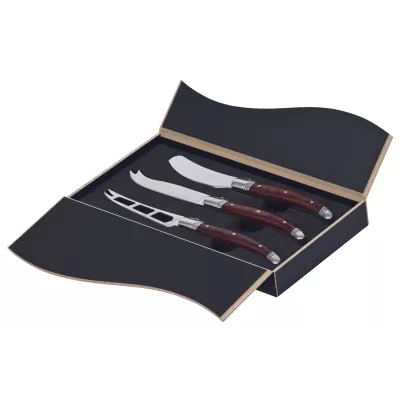 branded Bordeaux Cheese Knife 3 pcs Set, from our range of promotional Cheese Sets