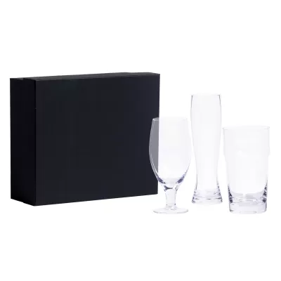 branded Craft Beer Glass Set, from our range of promotional Glassware Gift Sets