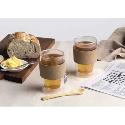 branded Kafe Double Walled Glass Set, from our range of promotional Glassware Gift Sets