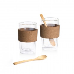 branded Kafe Double Walled Glass Set, from our range of promotional Glassware Gift Sets