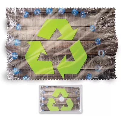 branded Recycled PET Microfibre Lens Cloth, from our range of promotional Phone Accessories