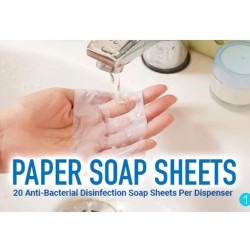 branded Antibacterial Paper Soap Sheets, from our range of promotional Hand Sanitisers & Wipes