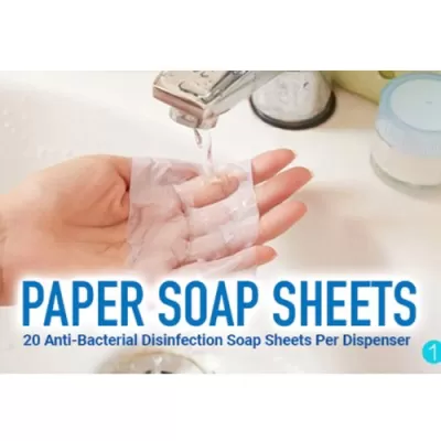 branded Antibacterial Paper Soap Sheets, from our range of promotional Hand Sanitisers & Wipes