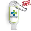 branded 30ml - 75% Antibacterial Hand Sanitiser with Carabiner, from our range of promotional Hand Sanitisers &amp; Wipes