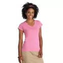 branded Softstyle Ladies' V-Neck T-Shirt, from our range of promotional Ladies Promotional T Shirts