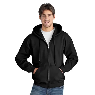 branded Heavy Blend Adult Full Zip Hooded Sweatshirt, from our range of promotional Fleece Tops