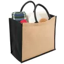 branded Eco Jute Tote with wide gusset, from our range of promotional Jute Shopping &amp; Tote Bags