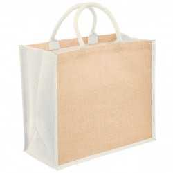 branded Eco Jute Tote with wide gusset, from our range of promotional Jute Shopping & Tote Bags