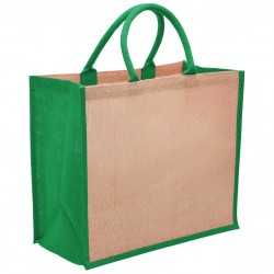 branded Eco Jute Tote with wide gusset, from our range of promotional Jute Shopping & Tote Bags