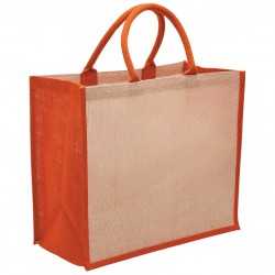 branded Eco Jute Tote with wide gusset, from our range of promotional Jute Shopping & Tote Bags